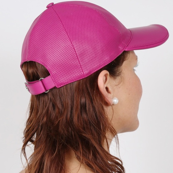 Gucci Fuchsia Lambskin Leather Pink Hat NWT - Picture 2 of 12